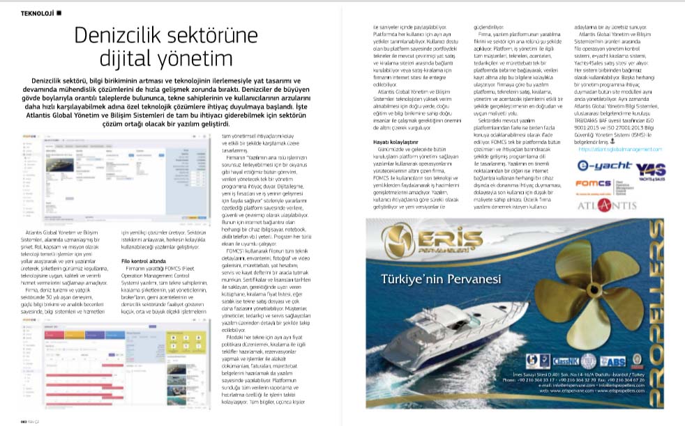 FOMCS news in Naviga Magazine